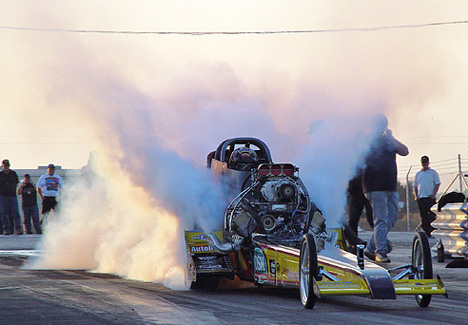 Jim Murphy heats 'em up before before winning the Pro Nitro final. Photo by Jason Ellis