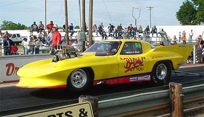 Keith Floyd's '63 Corvette Pro Mod is becoming a regular in the Draglist.com Southern Fuel Coupes winner's circle. SFC file photo