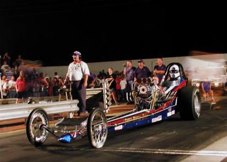 The Smokey Mountain Express was the quickest nostalgia dragster on hand. Brian Wood photo