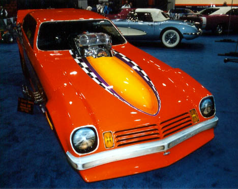 Cal Tebb's awesome Vega funny car was just one example of Joey Steckler's immaculate work. Photo by Sheryl Ogonoski