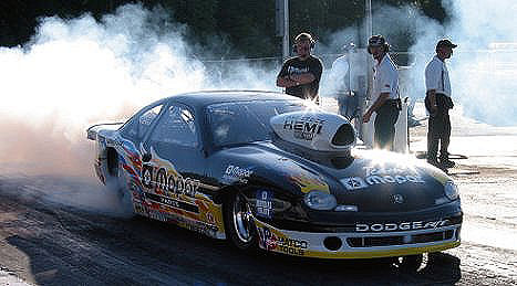 Gene Wilson took his first big NHRA legal Pro Stock title at MIR. Photo by Stephen Jones