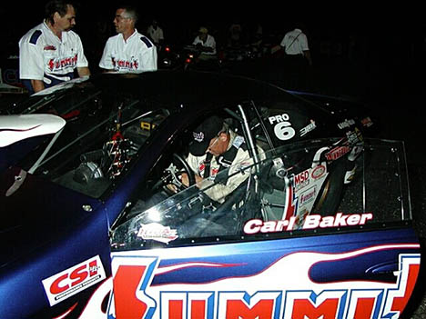 Carl Baker buckles in for the final. Photo by Stephen Hawes