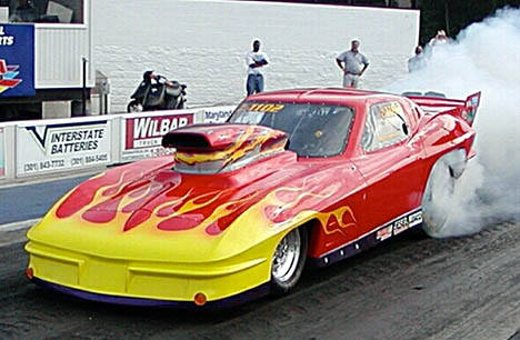 Former Pro Streeter Marc Hemling went out with an early wheelstand, but came back to pound out a 6.46 at 215 for Low ET. Photo by Stephen Hawes