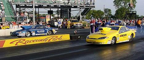 John Konigshofer won his second Pro Stock final in a row, defeating first time finalist Elijah Morton. Photo by Vic Cooke