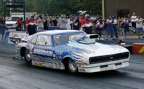 Shannon Jenkins once again showed the blown cars the way home. Photo by Vic Cooke