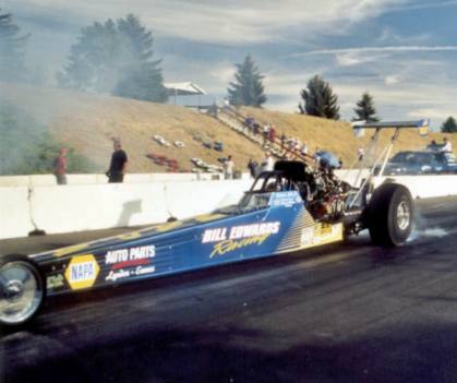 Alcohol Dragster winner Bill Edwards, Jr. Photo by David Hapgood