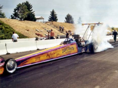 Mike Cofini shattered the track record in Alcohol Dragster. Photo by David Hapgood