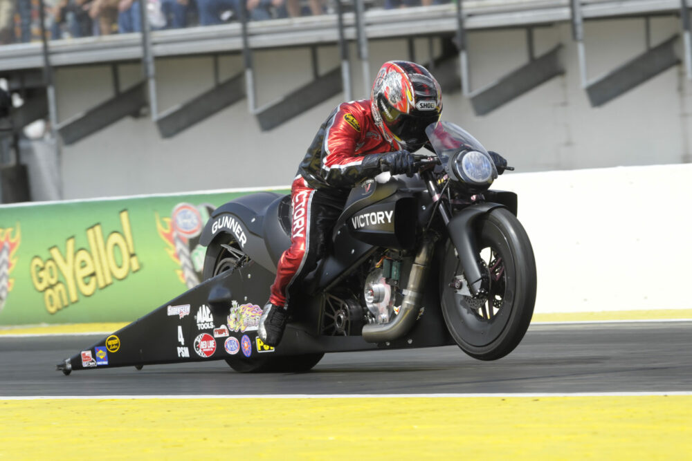 TWOTIME PRO STOCK MOTORCYCLE WORLD CHAMPION MATT SMITH REALIZES ICING ON THE CAKE COULD BE WIN